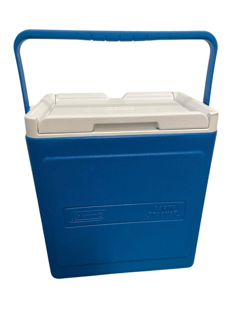 Coleman PARTY STACKER Cooler Flip Top Lid Ice Chest BLUE Model 6224